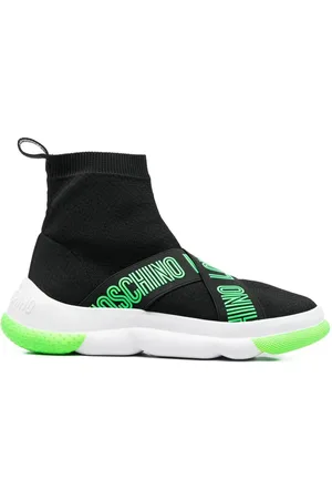 Moschino Logo-strap high-top sneakers
