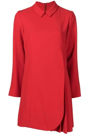 Paule Ka Pleated-panel shift dress