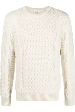 Sunspel Aran-knit crew-neck jumper