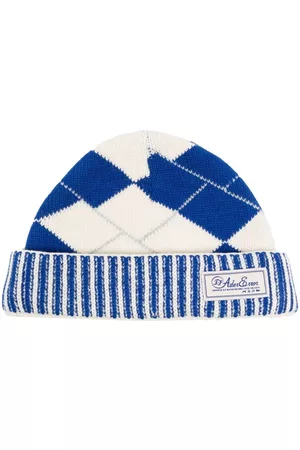 Ader Error Beanies - Argyle-knit beanie hat