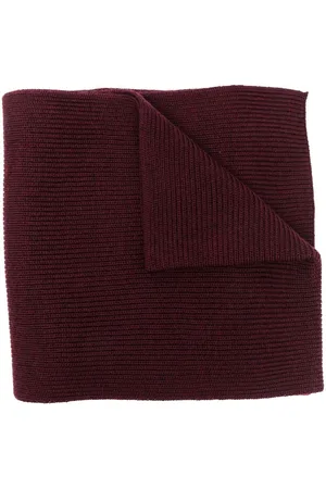 Ralph Lauren Ribbed embroidered-logo scarf