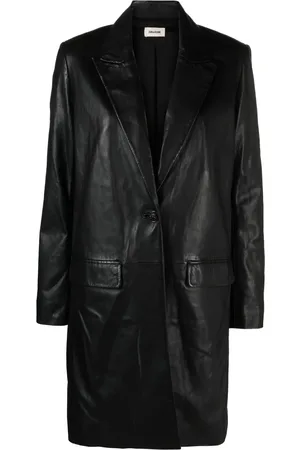 Zadig & Voltaire Polished-finish single-breasted coat