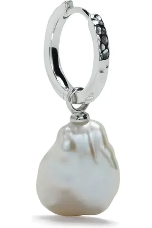 Dower and Hall Pear-pendant hoop earring