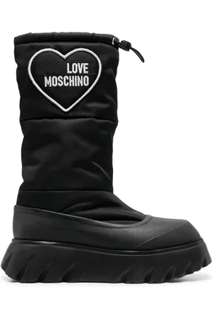 Love moschino embroidered discount & patch detailed boot