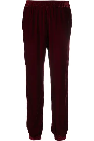 Gold Hawk Tapered velvet track pants