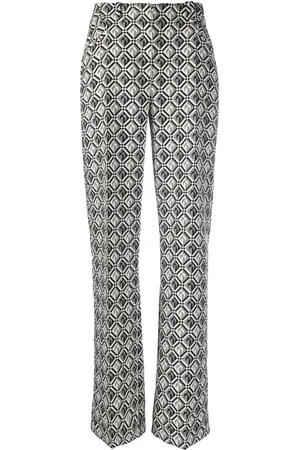 Marine Serre Moon Diamant-print tailored trousers