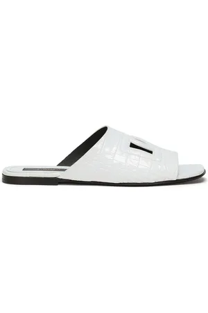 Dolce & Gabbana Embossed-logo open-toe sandals