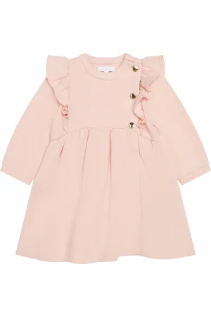 Chloé Frilled-trim long-sleeved dress