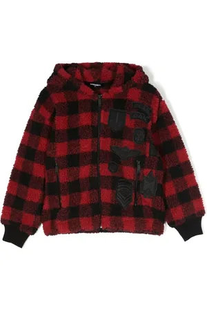 Dsquared2 Checked faux-shearling jacket