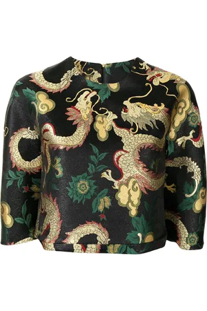 ISABEL SANCHIS Dragon-brocade top