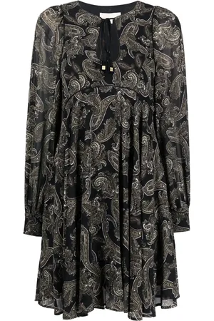 Michael Kors Paisley-print long-sleeve dress