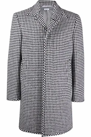 Thom Browne Houndstooth-pattern single-breasted coat