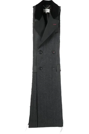 Maison Margiela Spliced double-breasted sleeveless coat