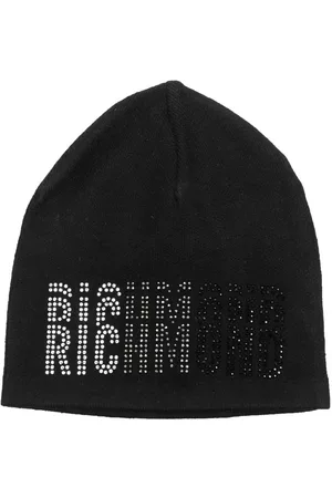 John Richmond Junior Girls Beanies - Embroidered-logo knitted beanie