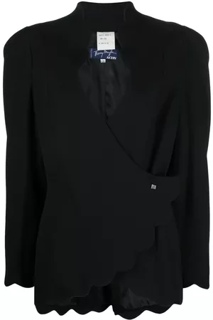Thierry Mugler Pre-Owned Scalloped edges V-neck jacket