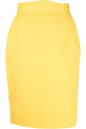 MUGLER Asymmetric waistband pencil skirt