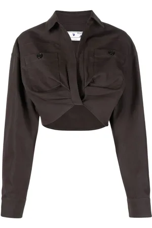 OFF-WHITE Cropped long-sleeve shirt