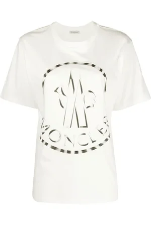 Moncler Bi-colour logo-print T-shirt