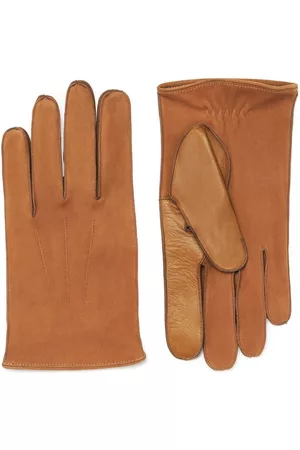 Z Zegna Full-finger design leather gloves
