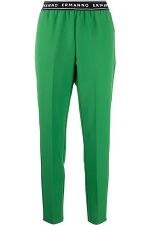 ERMANNO SCERVINO Logo-waistband slim-fit trousers