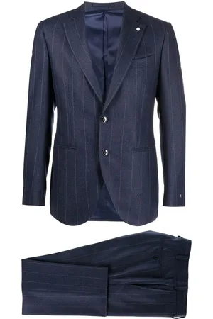 LUIGI BIANCHI MANTOVA Striped tailored trousers