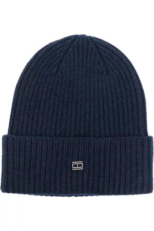 Tommy Hilfiger Logo-plaque ribbed beanie