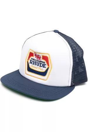 Rhude Men Caps - Logo-patch trucker cap
