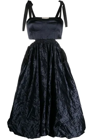 ULLA JOHNSON Cut-out velvet-effect dress