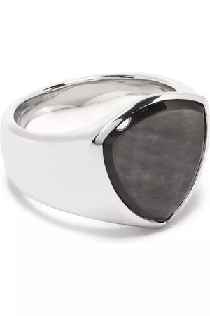 TOM WOOD Shield Black MOP signet ring