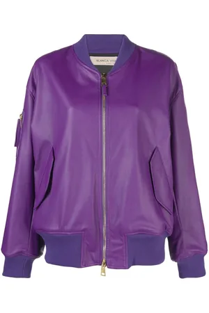 BLANCA Faux-leather bomber jacket