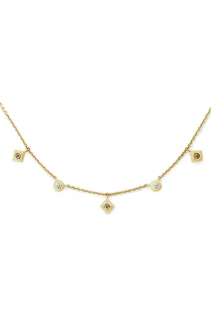 De Beers 18kt yellow Talisman diamond charm necklace