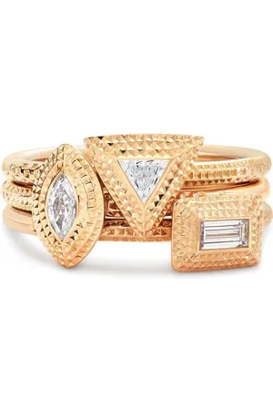 De Beers 18kt rose Talisman diamond stacking rings