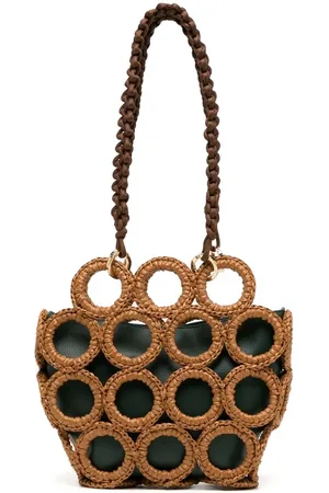 0711 Interwoven hoop-design tote bag