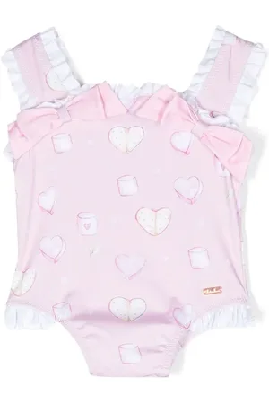 PATACHOU Bow-detail graphic-print swimsuit