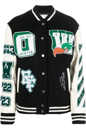 OFF-WHITE Embr Patches embroidered varsity jacket