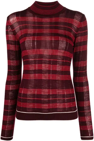 Durazzi Milano Striped mock-neck jumper