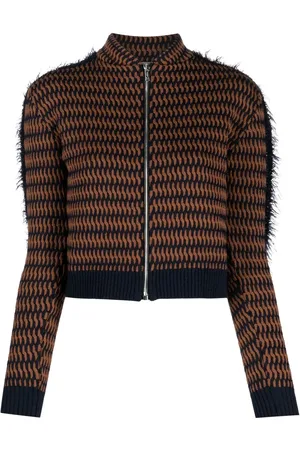 Durazzi Milano Cropped patterned-jacquard jacket