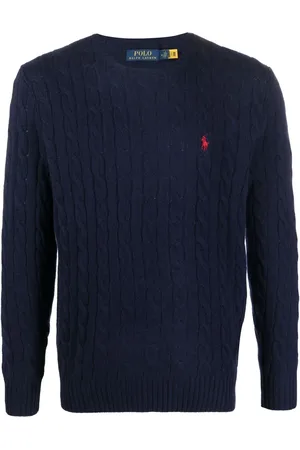 Ralph Lauren Logo-embroidered cable-knit jumper