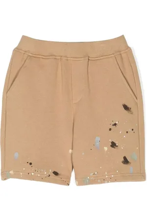 MOSTLY HEARD RARELY SEEN Paint-splatter cotton shorts