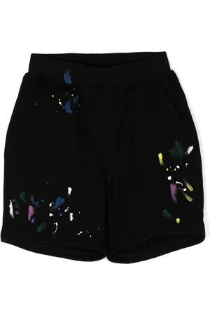 MOSTLY HEARD RARELY SEEN Louis paint-splatter track shorts