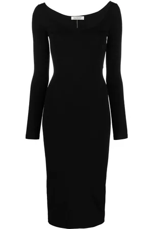 There Was One Long-sleeved knitted midi dress