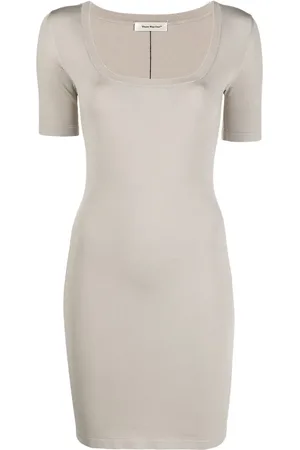 There Was One Short-sleeved knitted minidress