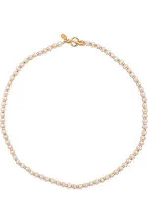 Dower and Hall Gold-plated silver pearl necklace