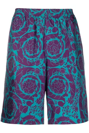 VERSACE Baroque embroidered shorts