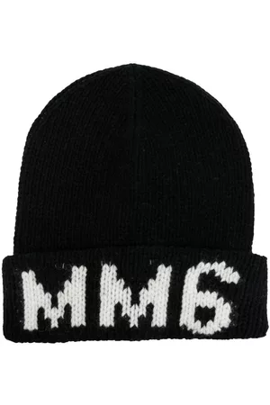 MM6 Maison Margiela Kids Boys Beanies - Logo-intarsia wool-blend beanie