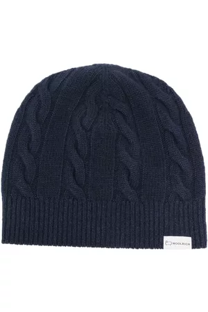 Woolrich Logo-patch cable-knit beanie