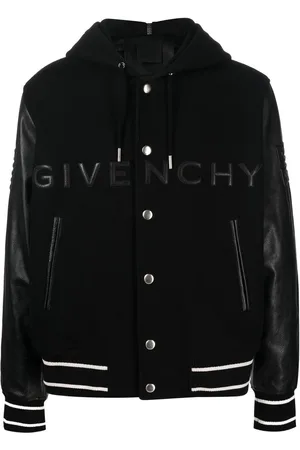 Givenchy Raised-logo hooded varsity jacket