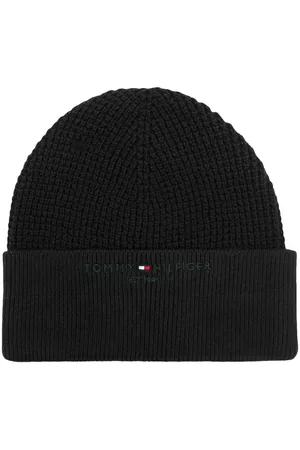 Tommy Hilfiger Men Beanies - Embroidered-logo ribbed beanie