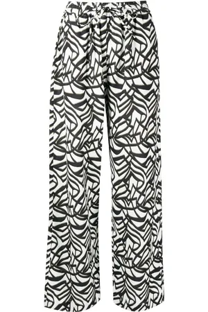 Bambah Geometric-print wide-leg trousers