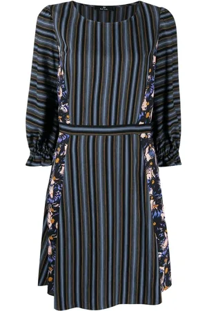 Paul Smith Floral-print stripe pattern dress